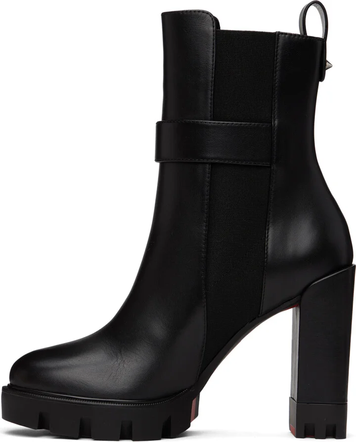 Christian Louboutin Black CL Lug Chelsea Boots - Image 3