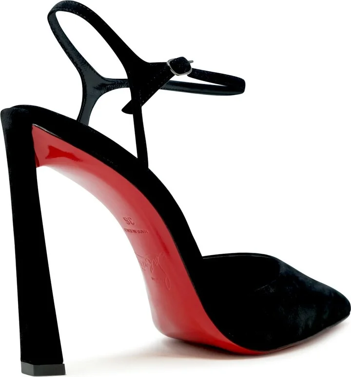Christian Louboutin Black Condora Riviera Suede 100 Pumps - Image 3