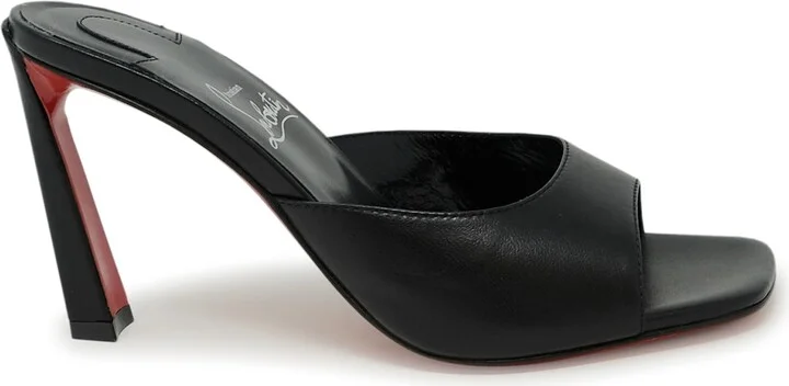 Christian Louboutin Black Leather Condora Mule 85 Sandals