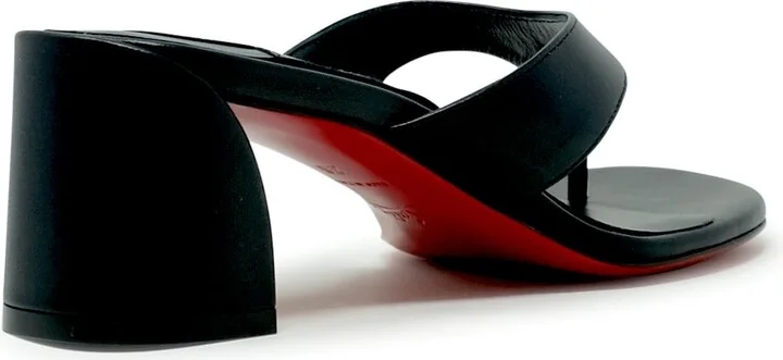 Christian Louboutin Black Nappa/lining Janetonga 55 Mule Sandals - Image 3