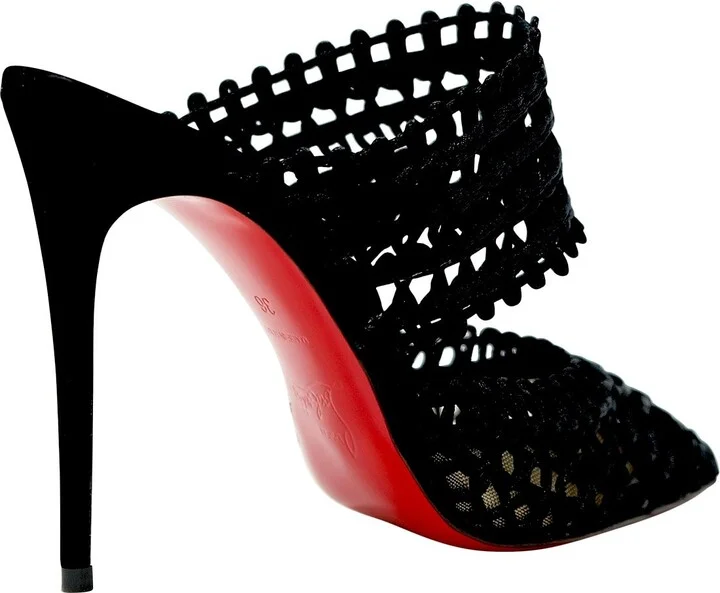 Christian Louboutin Black Patent Deia 100 Sandals - Image 3