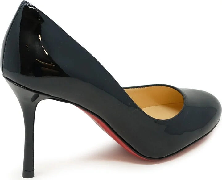 Christian Louboutin Black Patent Dolly Pumps 85 - Image 3