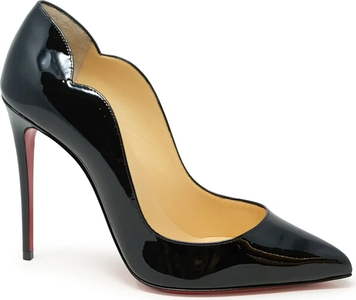 Christian Louboutin Black Patent Hot Chick 100 Pumps - Image 2
