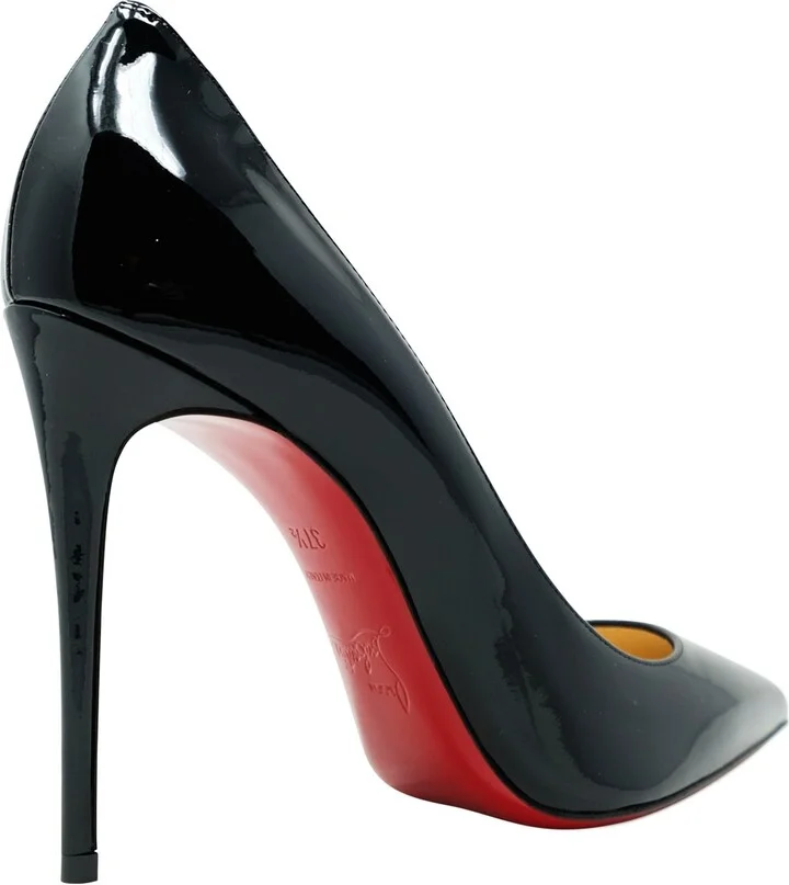 Christian Louboutin Black Patent Kate 100 Pumps - Image 3