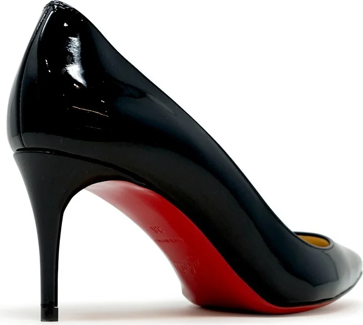 Christian Louboutin Black Patent Kate 70 Pumps - Image 3