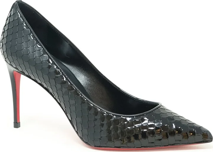 Christian Louboutin Black Patent Kate 85 Pumps - Image 2