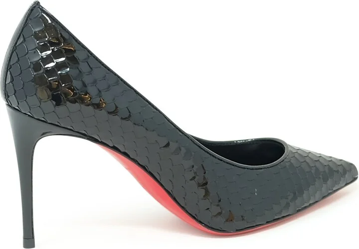 Christian Louboutin Black Patent Kate 85 Pumps - Image 3