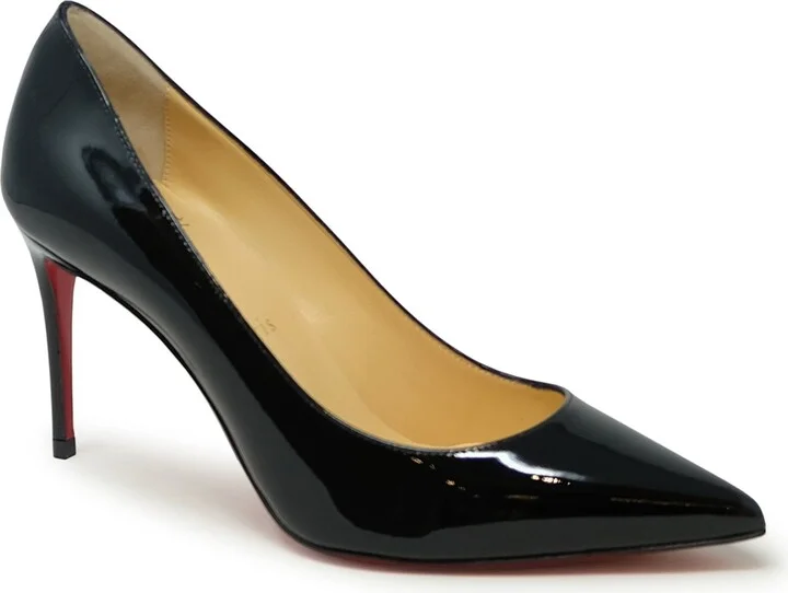 Christian Louboutin Black Patent Kate 85 Pumps - Image 2