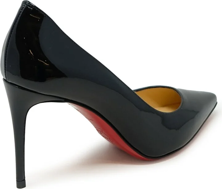 Christian Louboutin Black Patent Kate 85 Pumps - Image 3