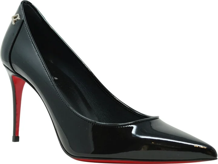 Christian Louboutin Black Patent Leather Sporty Kate 85 Pumps - Image 2