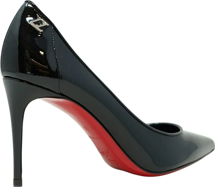 Christian Louboutin Black Patent Leather Sporty Kate 85 Pumps - Image 3