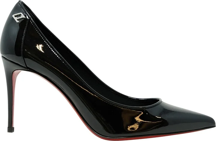 Christian Louboutin Black Patent Leather Sporty Kate 85 Pumps