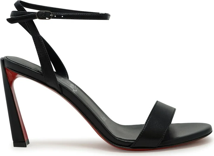 Christian Louboutin Black Pvc Leather Condora Queen 85 Sandals