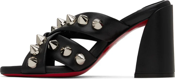 Christian Louboutin Black Spika Club Heeled Sandals - Image 3