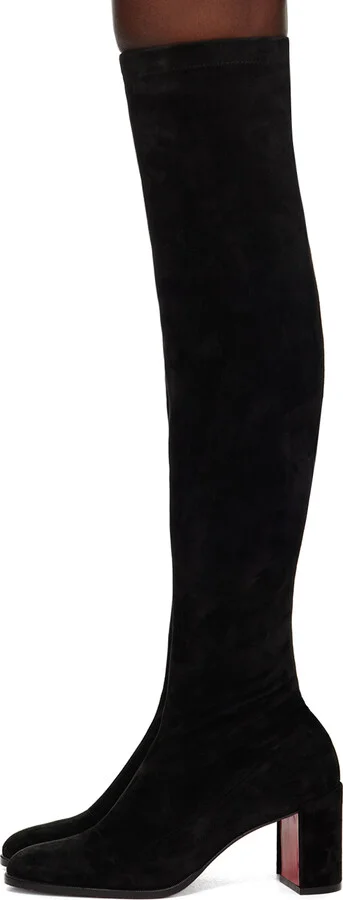 Christian Louboutin Black Stretchadoxa Botta Alta Boots - Image 3