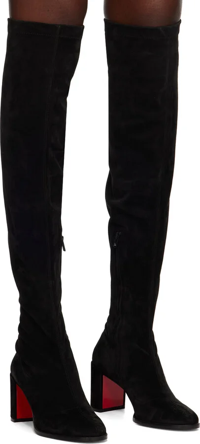Christian Louboutin Black Stretchadoxa Botta Alta Boots - Image 4