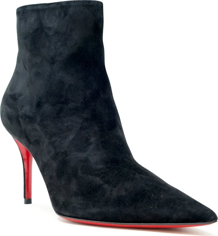 Christian Louboutin Black Suede Leather Apostropha 80 Bootie - Image 2