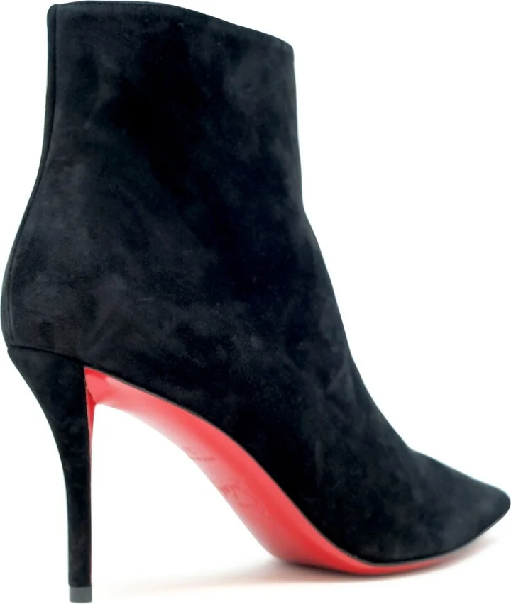 Christian Louboutin Black Suede Leather Apostropha 80 Bootie - Image 3