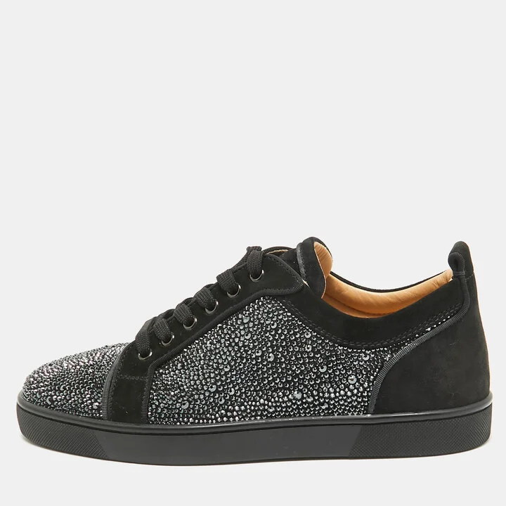 Christian Louboutin Black Suede Rantulow Orlato Sneakers 40.5