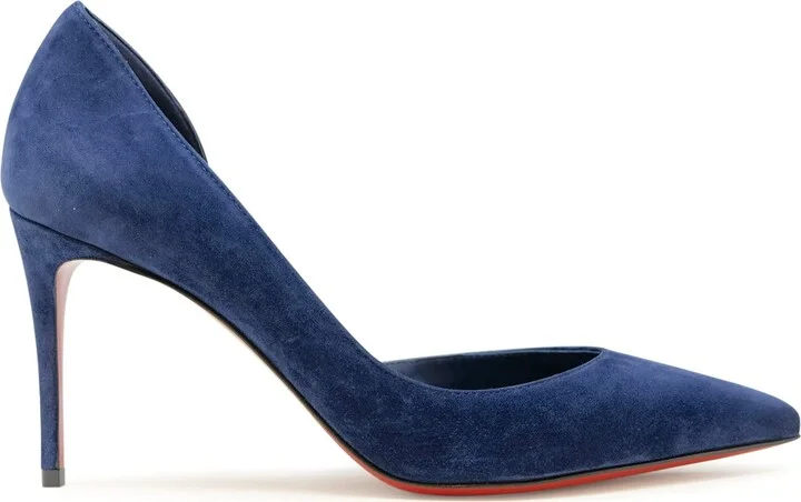 Christian Louboutin Blue Suede Iriza 85 Pumps