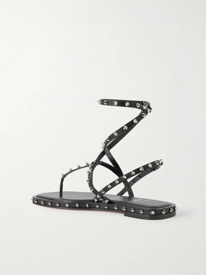 Christian Louboutin - Bombina Studded Leather Sandals - Black - Image 3