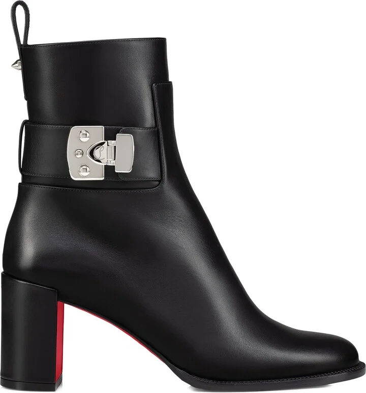 Christian Louboutin Booty Lock Calfskin Boots 70