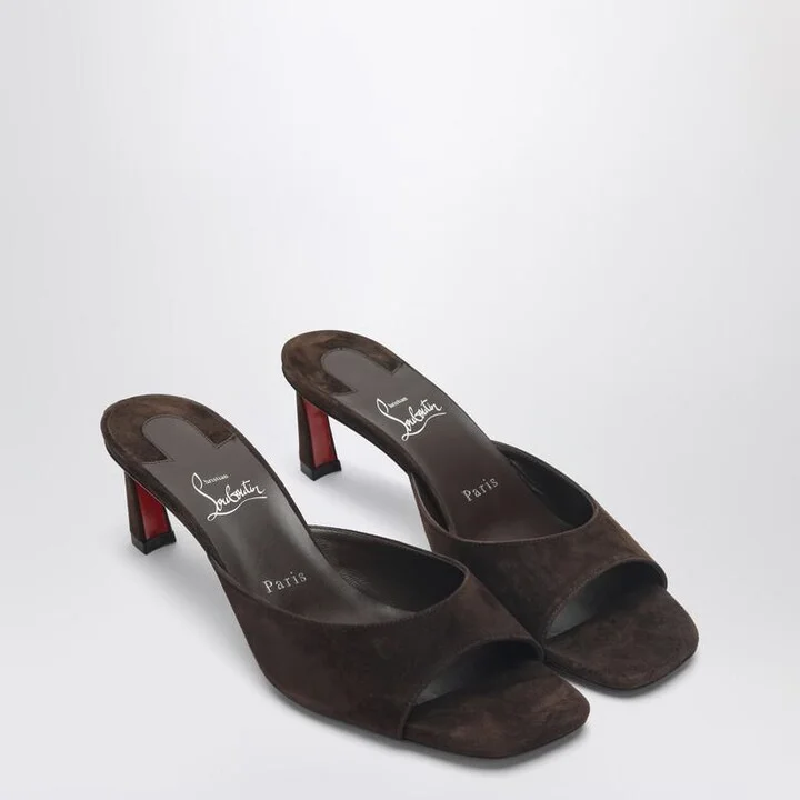 Christian Louboutin Brown Suede Condora Mule - Image 2