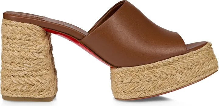 Christian Louboutin Calakala Leather Heeled Mules 85