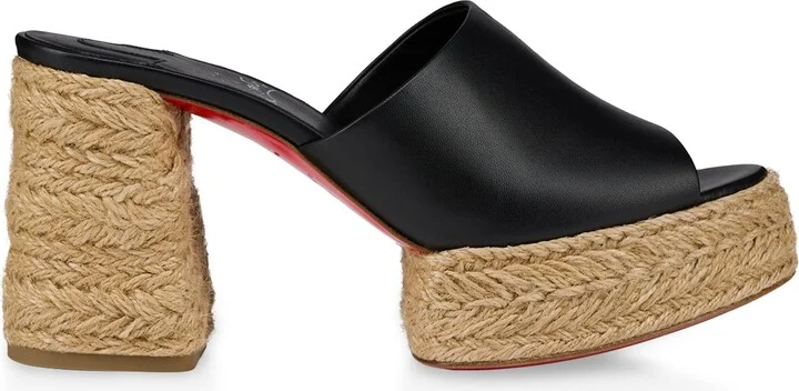 Christian Louboutin Calakala Leather Heeled Mules 85