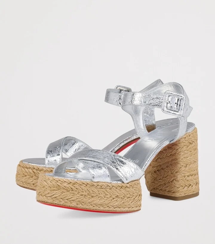 Christian Louboutin Calakala Leather Heeled Sandals 85 - Image 3