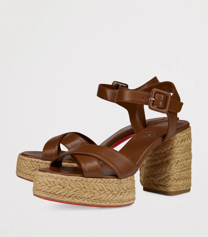 Christian Louboutin Calakala Leather Heeled Sandals 85 - Image 2