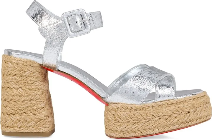 Christian Louboutin Calakala Leather Heeled Sandals 85
