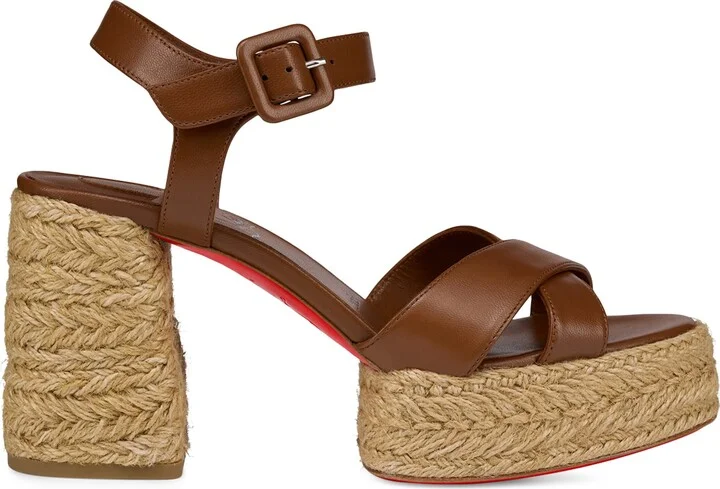 Christian Louboutin Calakala Leather Heeled Sandals 85