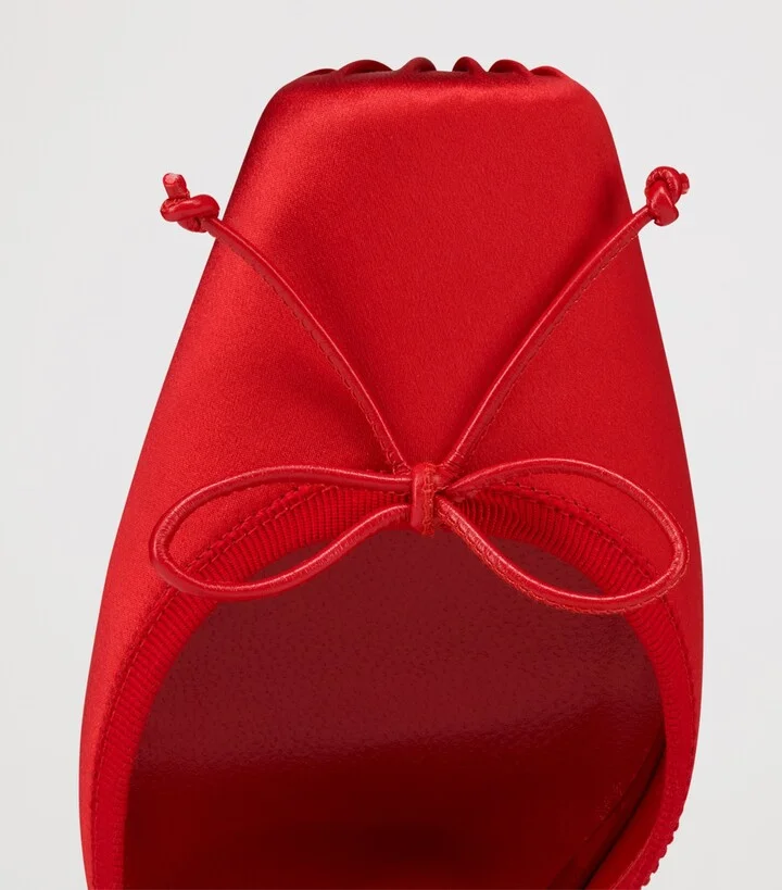 Christian Louboutin Cassia Lace-Up Satin Pumps 100 - Image 3