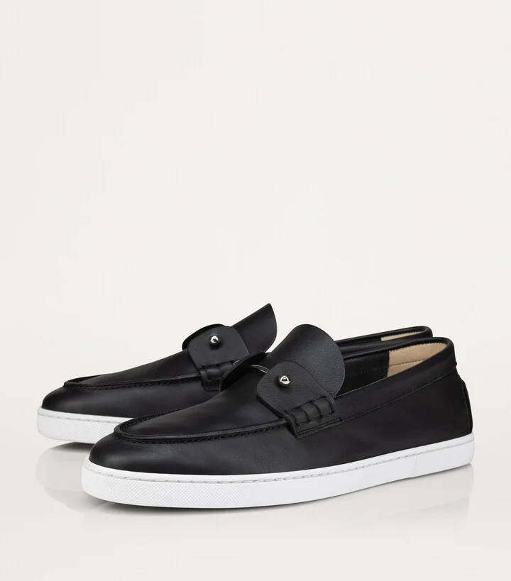 Christian Louboutin Chambeliboat Leather Boat Shoes - Image 5