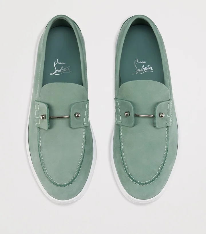 Christian Louboutin Chambeliboat Leather Boat Shoes - Image 3
