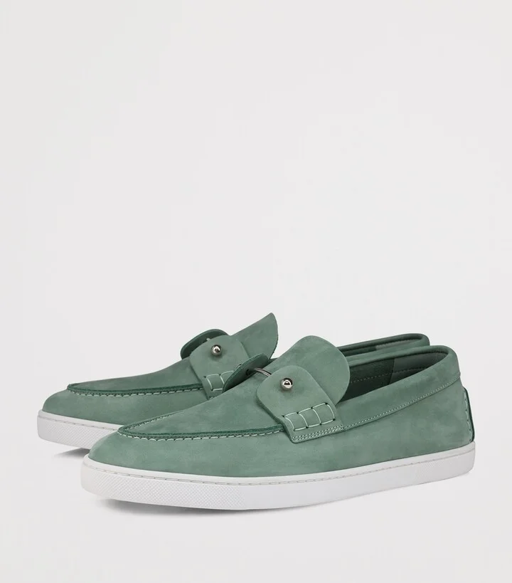 Christian Louboutin Chambeliboat Leather Boat Shoes - Image 5