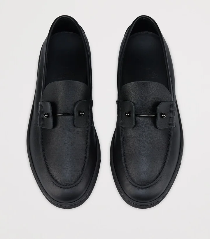 Christian Louboutin Chambeliboat Leather Boat Shoes - Image 3