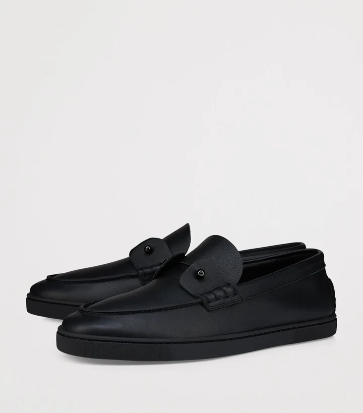 Christian Louboutin Chambeliboat Leather Boat Shoes - Image 5