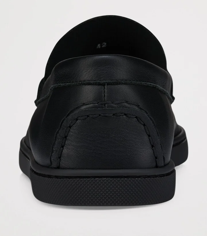 Christian Louboutin Chambeliboat Leather Boat Shoes - Image 6