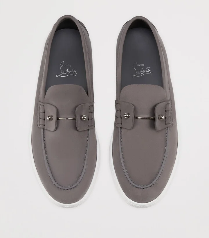 Christian Louboutin Chambeliboat Leather Boat Shoes - Image 3
