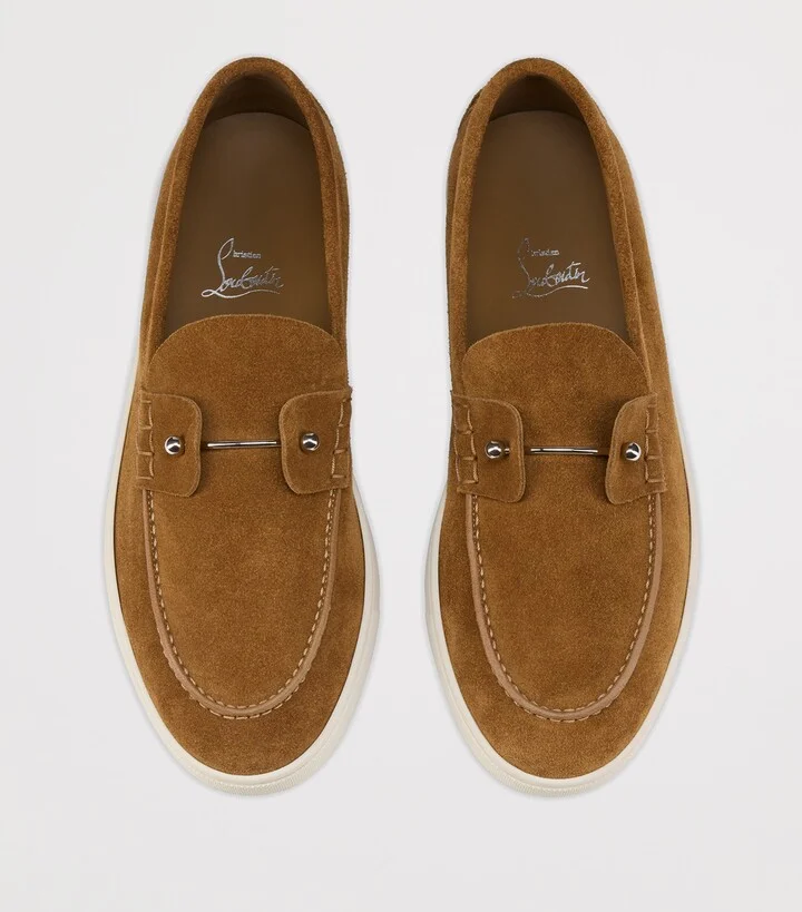 Christian Louboutin Chambeliboat Leather Boat Shoes - Image 3