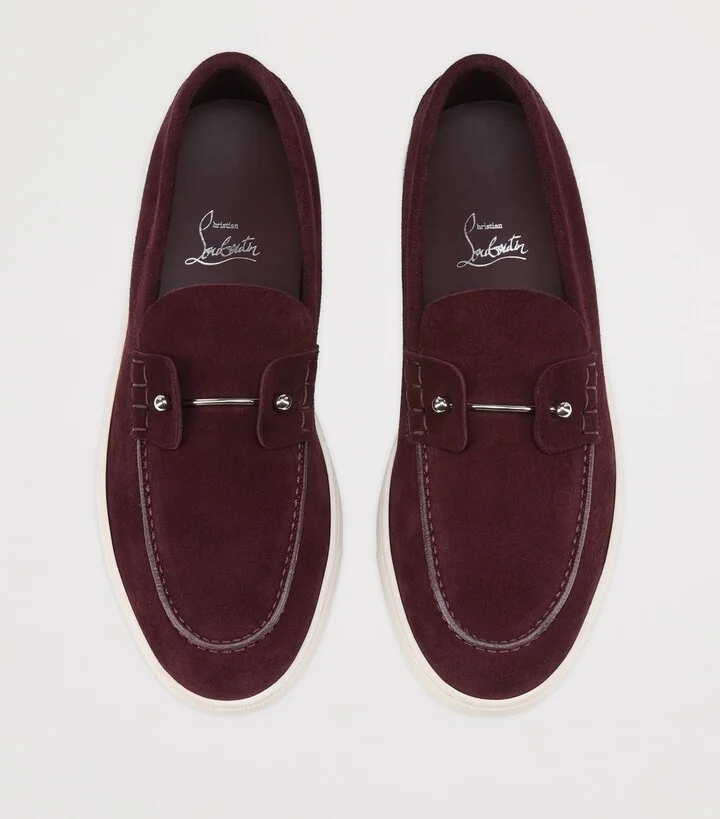 Christian Louboutin Chambeliboat Leather Boat Shoes - Image 3