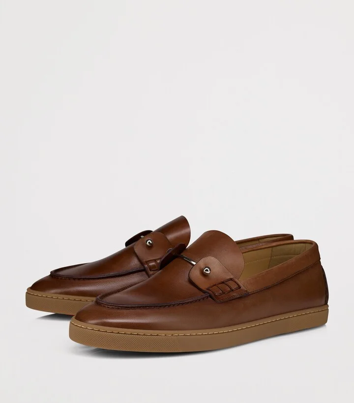 Christian Louboutin Chambeliboat Leather Boat Shoes - Image 2