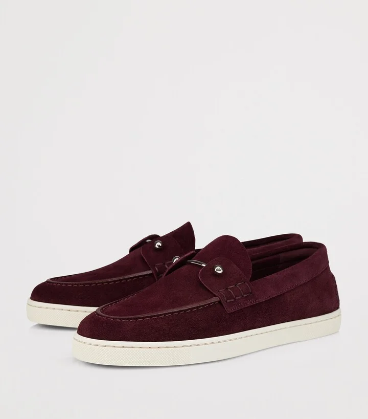 Christian Louboutin Chambeliboat Suede Boat Shoes - Image 2
