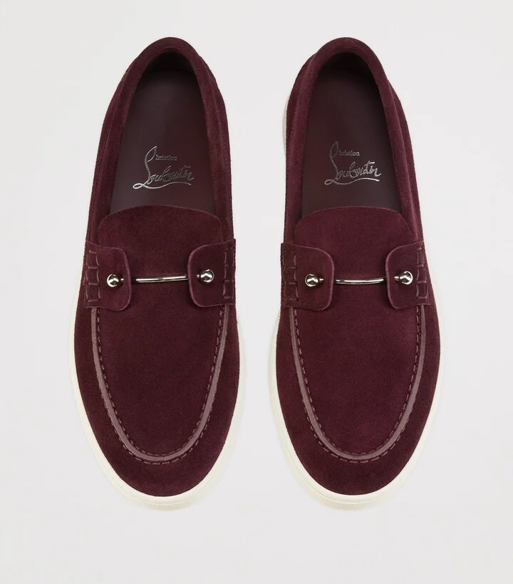 Christian Louboutin Chambeliboat Suede Boat Shoes - Image 4