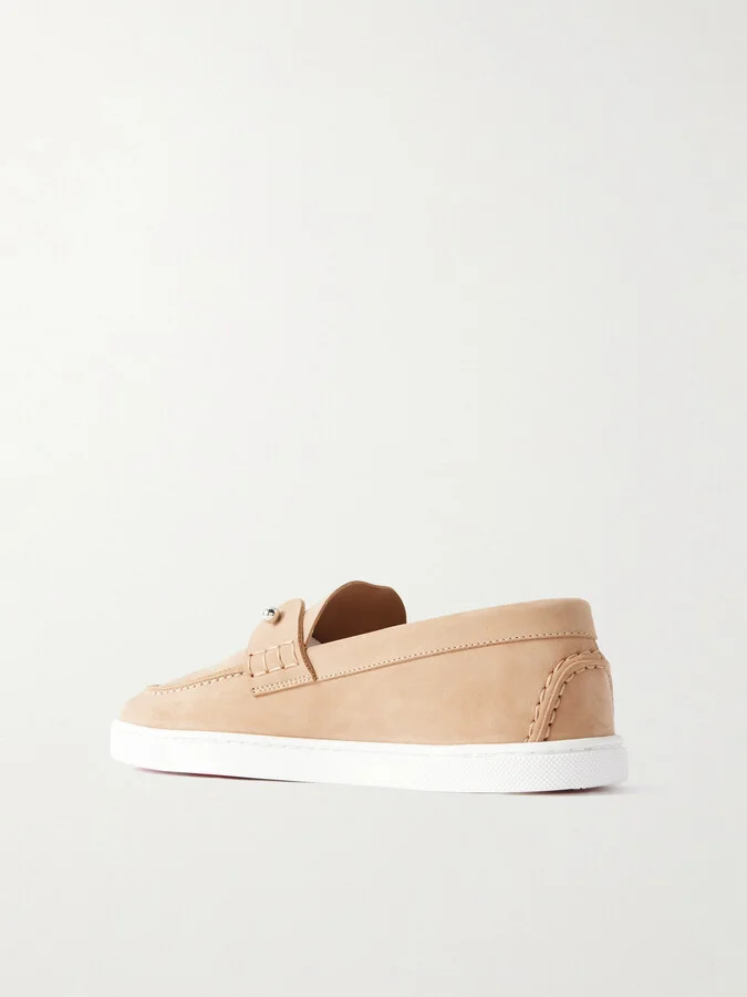 Christian Louboutin - Chambeliboat Suede Loafers - Neutrals - Image 3