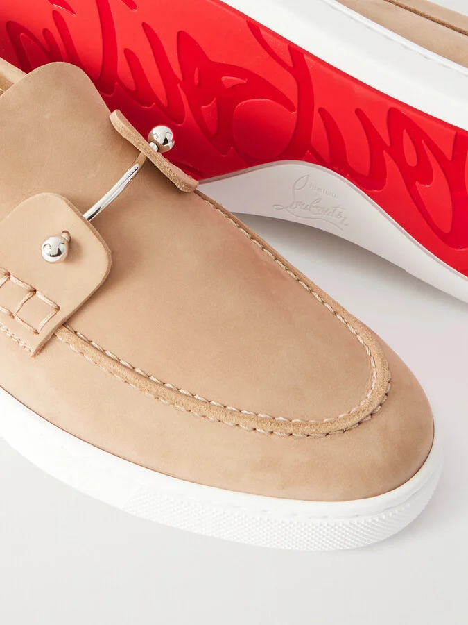 Christian Louboutin - Chambeliboat Suede Loafers - Neutrals - Image 4