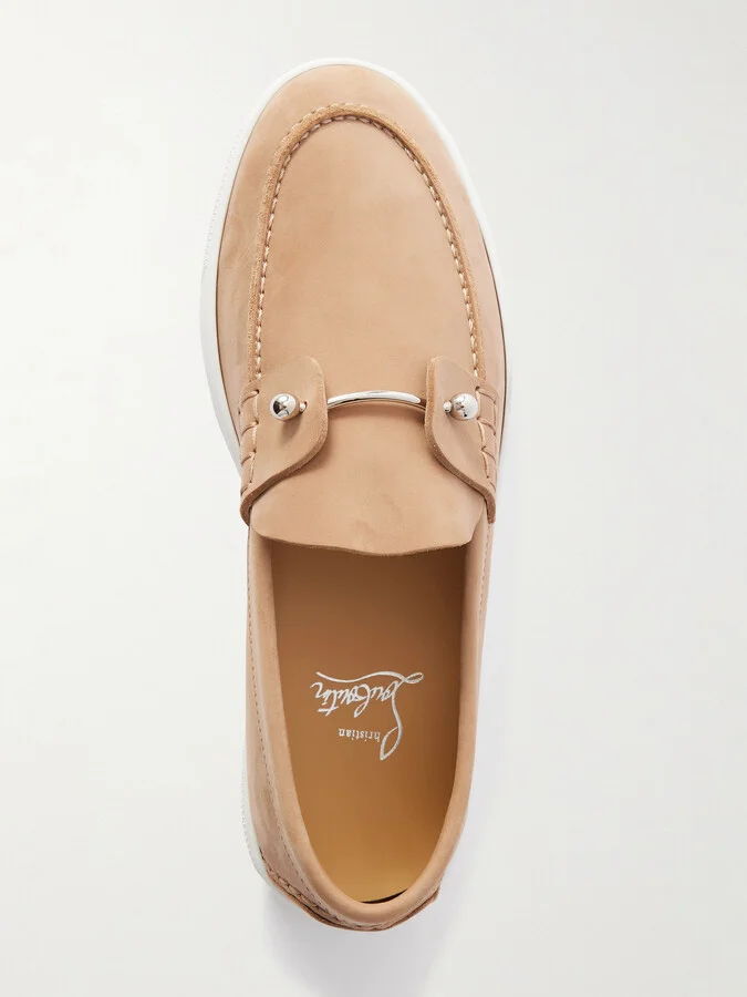 Christian Louboutin - Chambeliboat Suede Loafers - Neutrals - Image 5