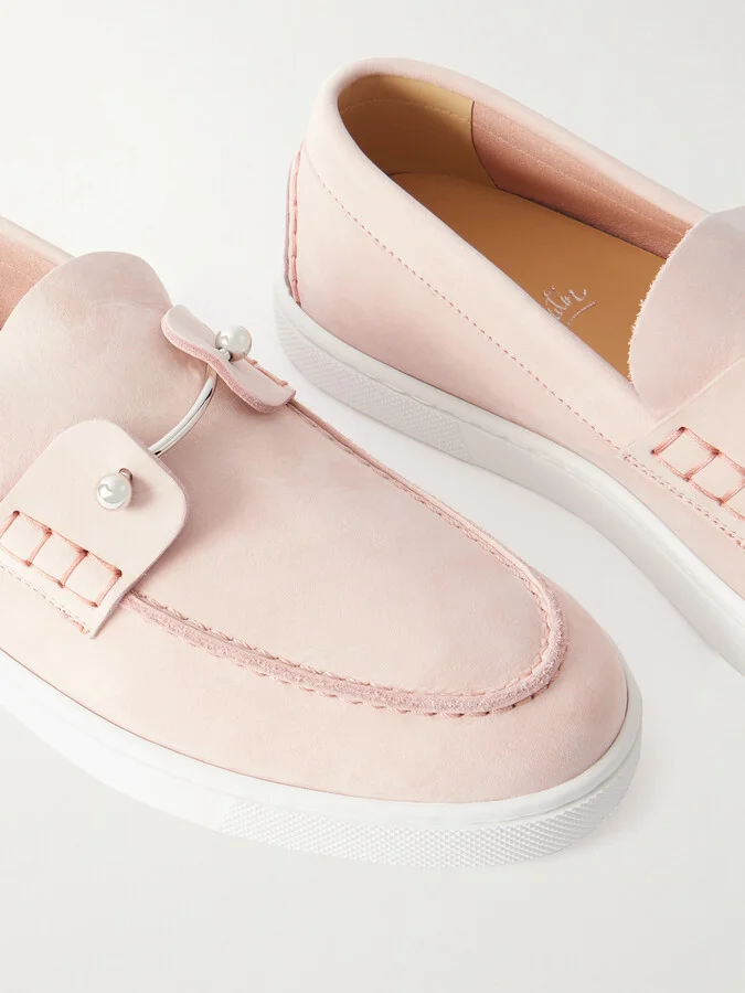 Christian Louboutin - Chambeliboat Suede Loafers - Pink - Image 4